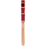 14K Gold Straight Baguette Natural Red Ruby Bar Channel-Set Anniversary Band - Rose Gold - view 4
