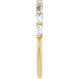 10K Gold Straight Baguette Natural Diamond Bar Channel-Set Anniversary Band – 1/5–5/8 CTW - Yellow Gold - view 4