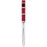 Platinum Straight Baguette Natural Red Ruby Bar Channel-Set Anniversary Band - view 4