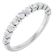 Platinum Round Lab-Grown Diamond Bar Channel-Set Anniversary Band – 2.25 mm Stones