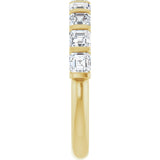 14K Gold Asscher Lab-Grown Diamond Bar Channel-Set Anniversary Band – 5/8–1 1/3 CTW - Yellow Gold - view 4
