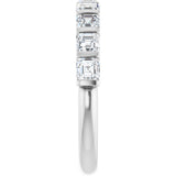 Platinum Asscher Lab-Grown Diamond Bar Channel-Set Anniversary Band – 5/8–1 1/3 CTW - view 4