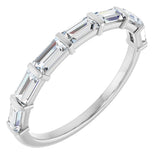 Platinum Straight Baguette Lab-Grown Diamond Bar Channel-Set Anniversary Band – 4x2 mm Stones