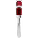 Platinum Emerald Natural Red Ruby Bar Channel-Set Anniversary Band - view 4