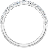 Platinum Asscher Lab-Grown Diamond Bar Channel-Set Anniversary Band – 5/8–1 1/3 CTW - view 2