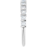 Platinum Square Natural Diamond Bar Channel-Set Anniversary Band – 3/8–2 3/4 CTW - view 4