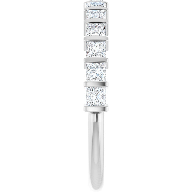 Platinum Square Natural Diamond Bar Channel-Set Anniversary Band – 3/8–2 3/4 CTW - view 4