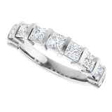 Platinum Square Lab-Grown Diamond Bar Channel-Set Anniversary Band – 1/3–2 3/4 CTW - view 5