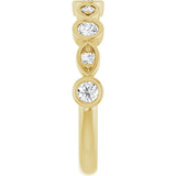 14K Gold Round Lab-Grown Diamond Anniversary Band – 1/6–1/3 CTW - Yellow Gold - view 4