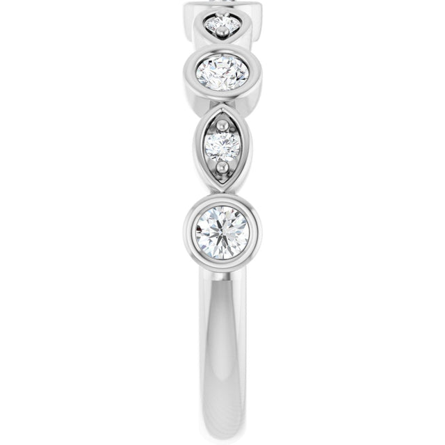 Platinum Round Lab-Grown Diamond Anniversary Band – 1/6–1/3 CTW - view 4