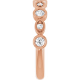 14K Gold Round Lab-Grown Diamond Anniversary Band – 1/6–1/3 CTW - Rose Gold - view 4