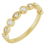 14K Gold Round Lab-Grown Diamond Anniversary Band – 1/6–1/3 CTW - Yellow Gold