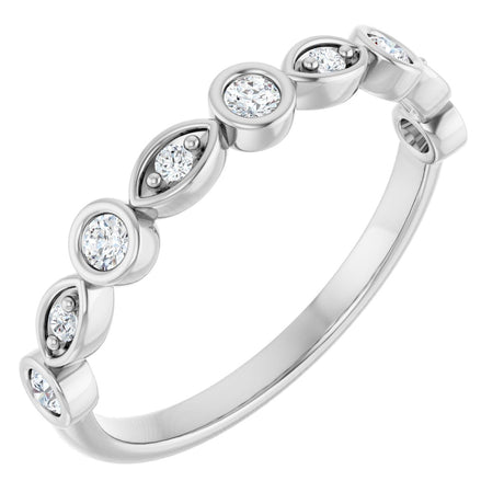 Platinum Round Lab-Grown Diamond Anniversary Band – 1/6–1/3 CTW