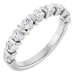 Platinum Round Natural Diamond Bar Channel-Set Anniversary Band – 3 mm Stones
