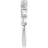 10K Gold Straight Baguette Lab-Grown Diamond Bar Channel-Set Anniversary Band – 3/4–9/10 CTW - White Gold - view 4