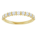 10K Gold Round Lab-Grown Diamond Bar Channel-Set Anniversary Band – 1/5–5/8 CTW - Yellow Gold - view 3