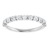 10K Gold Round Lab-Grown Diamond Bar Channel-Set Anniversary Band – 1/5–5/8 CTW - White Gold - view 3