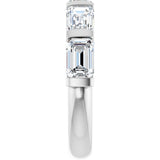 Platinum Emerald Lab-Grown Diamond Bar Channel-Set Anniversary Band – 1 1/2–2 1/2 CTW - view 4