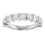 Platinum Square Lab-Grown Diamond Bar Channel-Set Anniversary Band – 1/3–2 3/4 CTW - view 3