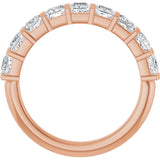 10K Gold Square Lab-Grown Diamond Bar Channel-Set Anniversary Band – 1 1/3–2 3/4 CTW - Rose Gold - view 2