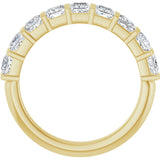 10K Gold Square Lab-Grown Diamond Bar Channel-Set Anniversary Band – 1 1/3–2 3/4 CTW - Yellow Gold - view 2