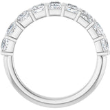 Platinum Square Lab-Grown Diamond Bar Channel-Set Anniversary Band – 1/3–2 3/4 CTW - view 2