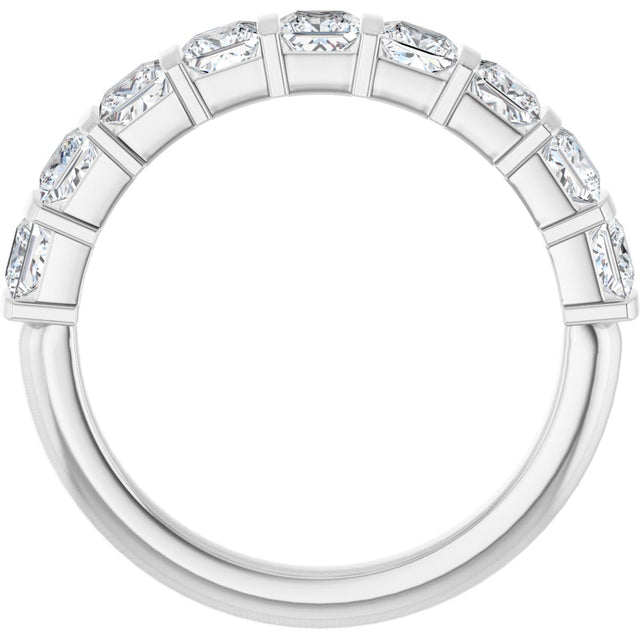Platinum Square Lab-Grown Diamond Bar Channel-Set Anniversary Band – 1/3–2 3/4 CTW - view 2