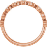 14K Gold Round Natural Diamond Anniversary Band – 1/8–5/8 CTW - Rose Gold - view 2