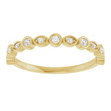 14K Gold Round Lab-Grown Diamond Anniversary Band – 1/6–1/3 CTW - Yellow Gold - view 3
