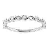 Platinum Round Lab-Grown Diamond Anniversary Band – 1/6–1/3 CTW - view 3