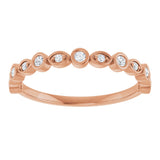 14K Gold Round Lab-Grown Diamond Anniversary Band – 1/6–1/3 CTW - Rose Gold - view 3