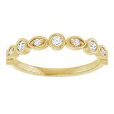 14K Gold Round Lab-Grown Diamond Anniversary Band – 1/6–1/3 CTW - Yellow Gold - view 3