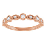 14K Gold Round Lab-Grown Diamond Anniversary Band – 1/6–1/3 CTW - Rose Gold - view 3