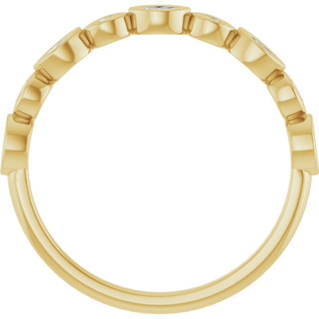 14K Gold Marquise Lab-Grown Diamond Anniversary Band – 1/6–1/3 CTW - Yellow Gold - view 2