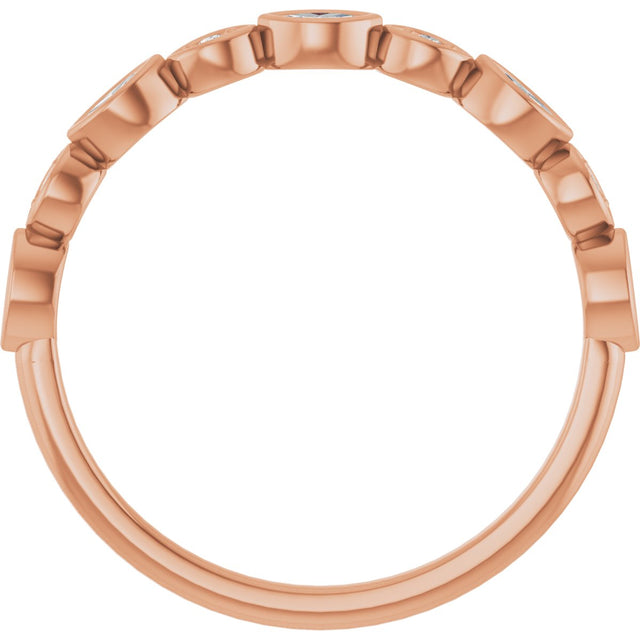 14K Gold Marquise Lab-Grown Diamond Anniversary Band – 1/6–1/3 CTW - Rose Gold - view 2