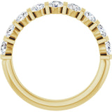 10K Gold Round Lab-Grown Diamond Bar Channel-Set Anniversary Band – 9/10–1 1/3 CTW - Yellow Gold - view 2