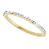 10K Gold Straight Baguette Natural Diamond Bar Channel-Set Anniversary Band – 1/5–5/8 CTW - Yellow Gold - view 5