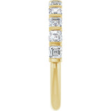 14K Gold Asscher Lab-Grown Diamond Bar Channel-Set Anniversary Band – 5/8–1 1/3 CTW - Yellow Gold - view 4