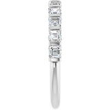 Platinum Asscher Lab-Grown Diamond Bar Channel-Set Anniversary Band – 5/8–1 1/3 CTW - view 4
