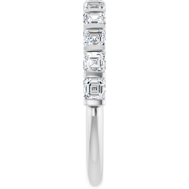Platinum Asscher Lab-Grown Diamond Bar Channel-Set Anniversary Band – 5/8–1 1/3 CTW - view 4