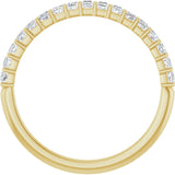 10K Gold Square Lab-Grown Diamond Bar Channel-Set Anniversary Band – 1/3–1 1/5 CTW - Yellow Gold - view 2