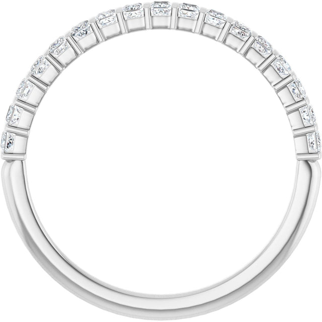 Platinum Square Lab-Grown Diamond Bar Channel-Set Anniversary Band – 1/3–2 3/4 CTW - view 2