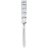 10K Gold Square Natural Diamond Bar Channel-Set Anniversary Band – 3/8–1 CTW - White Gold - view 4