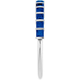 Platinum Square Natural Blue Sapphire Bar Channel-Set Anniversary Band - view 4