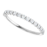 10K Gold Round Lab-Grown Diamond Bar Channel-Set Anniversary Band – 1/5–5/8 CTW - White Gold - view 5