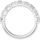 Platinum Square Lab-Grown Diamond Bar Channel-Set Anniversary Band – 1/3–2 3/4 CTW - view 2
