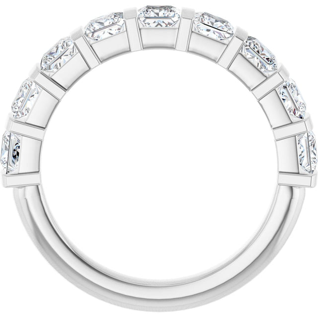Platinum Square Lab-Grown Diamond Bar Channel-Set Anniversary Band – 1/3–2 3/4 CTW - view 2