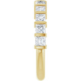 14K Gold Square Lab-Grown Diamond Bar Channel-Set Anniversary Band – 1 1/2–2 3/4 CTW - Yellow Gold - view 4