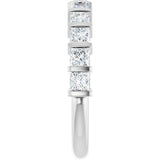 Platinum Square Natural Diamond Bar Channel-Set Anniversary Band – 3/8–2 3/4 CTW - view 4