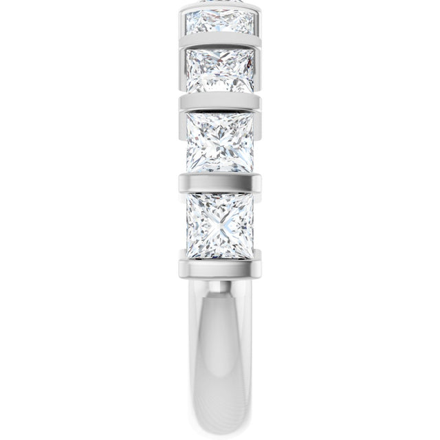 Platinum Square Lab-Grown Diamond Bar Channel-Set Anniversary Band – 1/3–2 3/4 CTW - view 4